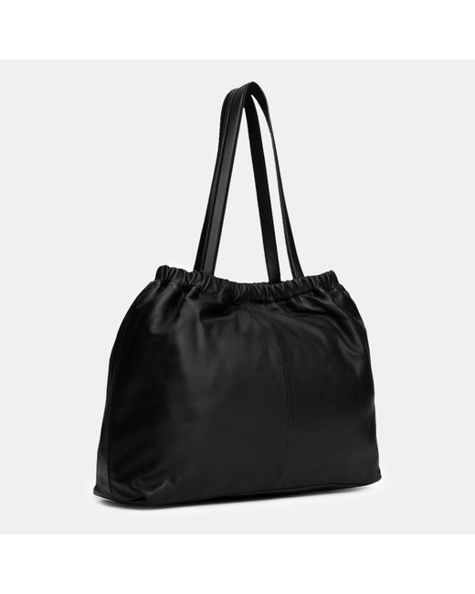 Tommy Hilfiger Black Leather Tote Bag