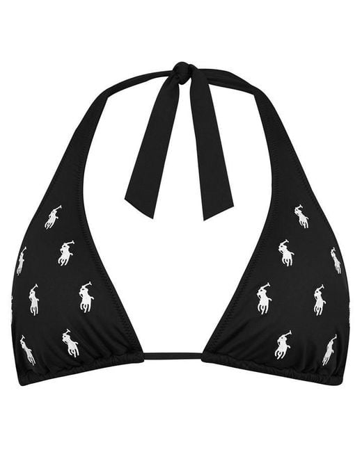 Ralph Lauren Black Halter Bikini Top