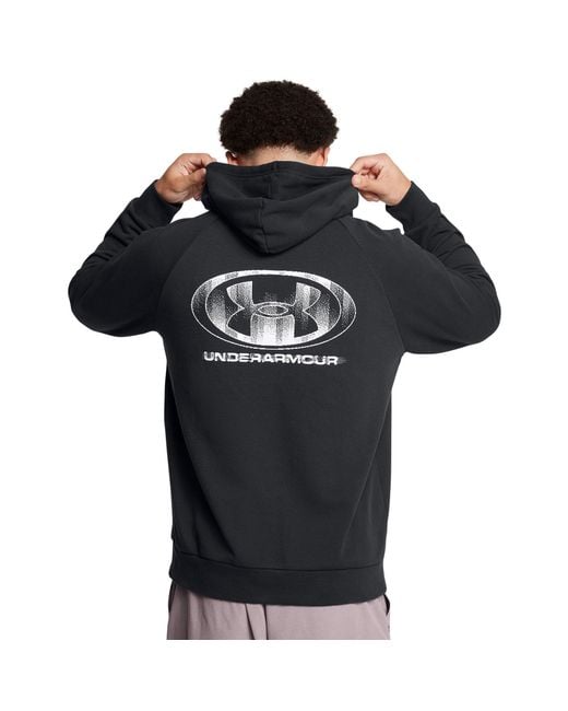 Under Armour Blue Rival Fleece Hoodie for men