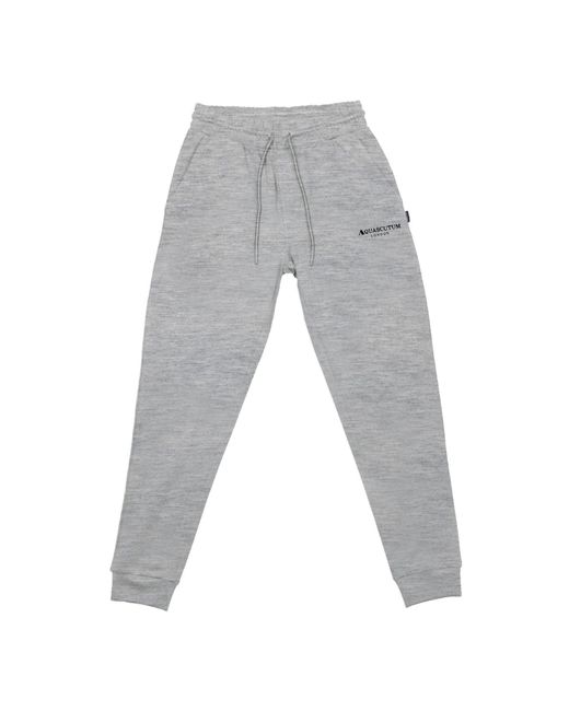 Aquascutum Gray Closed Hem Fleece Joggers for men