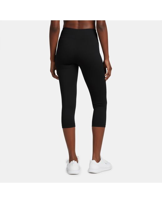 Usa Pro Black Seamless Capri Cropped Leggings