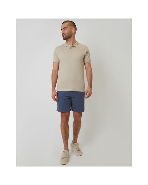 Threadbare Natural Rocco Short-Sleeve Polo Shirt for men