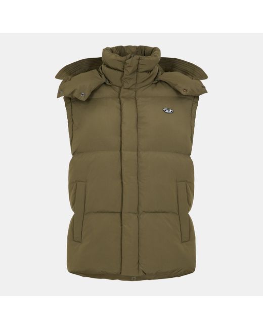 DIESEL Green Toggle Closure Duffle Coat for men