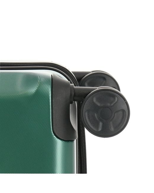 Roberto Cavalli Green Classic Logo Hard Suitcases