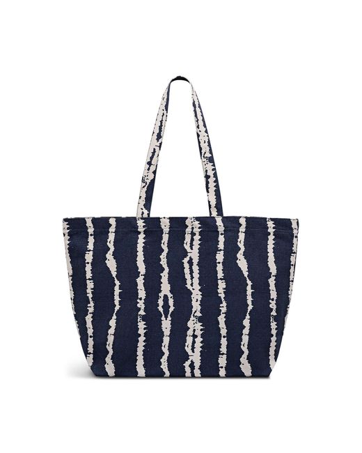 Radley Blue Tie Dye Stripe Large East West Open Top Tote