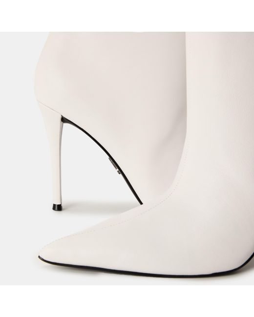 Steve Madden White Sentinel Ankle Heeled Boots