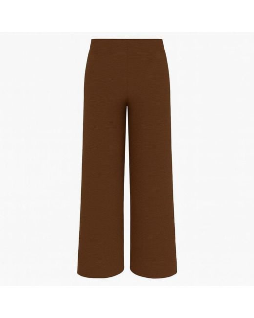 I Saw It First Brown Textured Wide Leg Trouser
