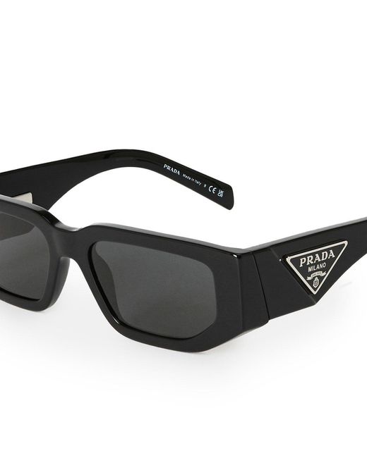Prada Black Rectangle Sunglasses for men