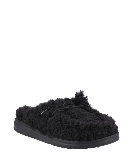 HeyDude Black Wendy Slipper
