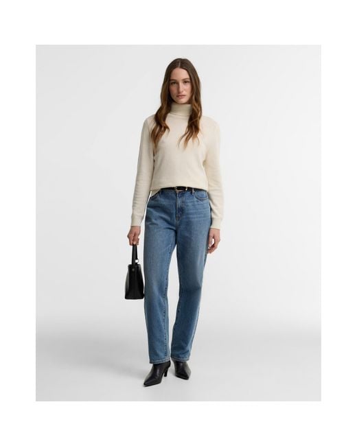 Barbour White Pendle Roll-Neck Jumper