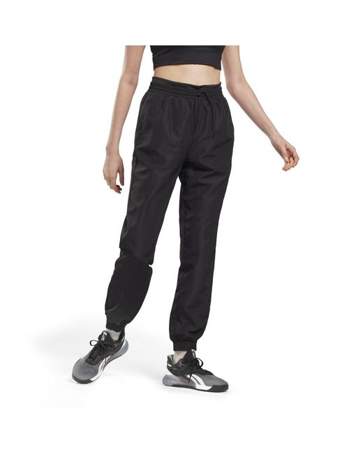 Reebok Black Workout Ready Woven Performance Tracksuit Bottom