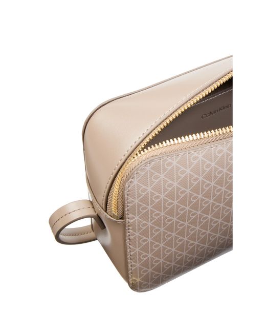 Calvin Klein Natural All Over Print Camera Bag