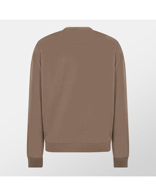 Jack Wills Brown Jacquard Crew Sweatshirt for men