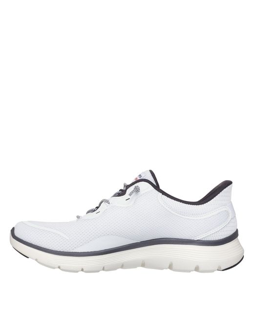 Skechers White Flex Appeal 5.0 Slip On Trainers