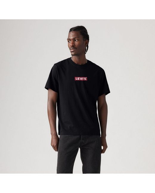 Levi's Black Relaxed Boxtab T-Shirt for men