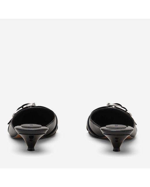 Marc Jacobs Black Emma Kitten Heeled Mules