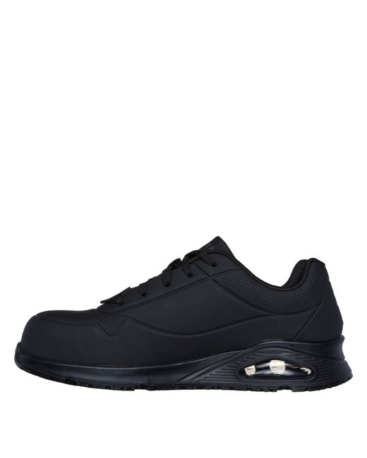 Skechers Blue Lace Up Athletic Safety Steel Toe Cap Boots for men