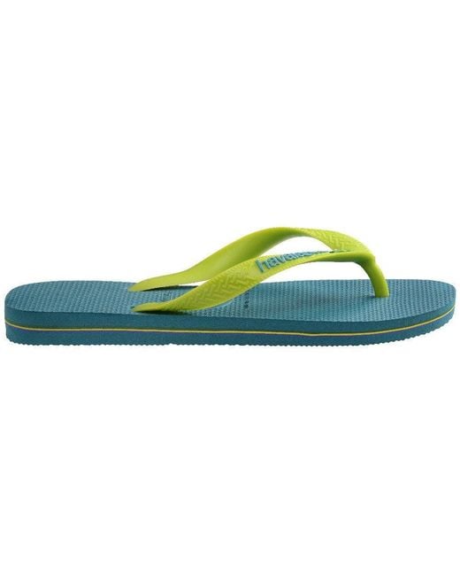 Havaianas Blue Hav. Brasil Logo Ruby Flip Flops