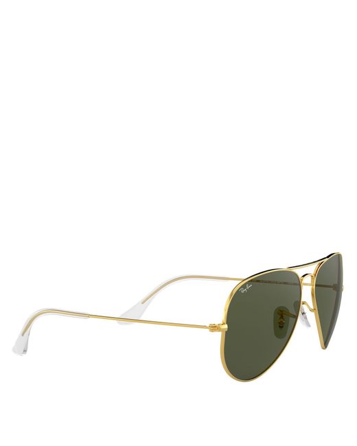 Ray-Ban Green Large Aviator Sunglasses
