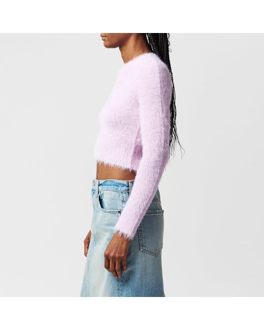 HUGO Purple Fine Knit Crew Neck Jumper