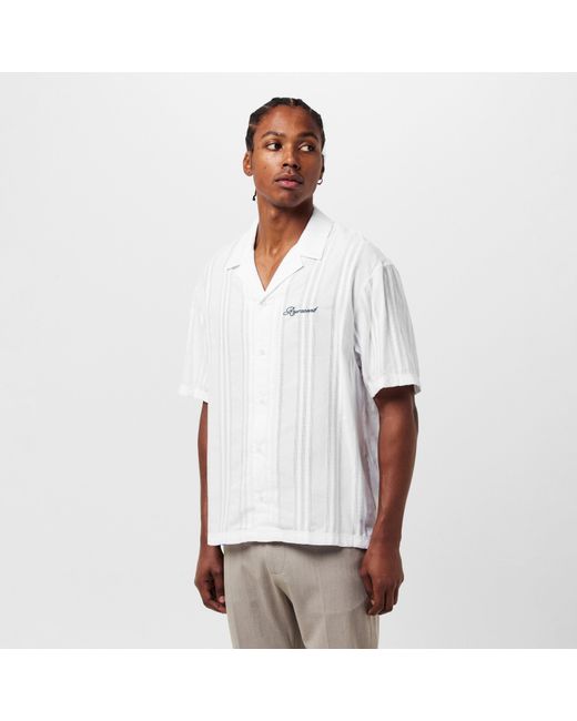Represent White Short Sleeve Bowling Shirt for men