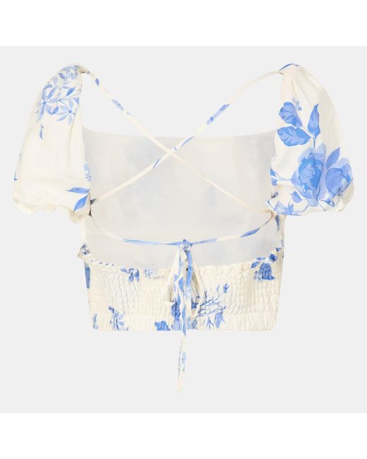 Jack Wills Blue Tie Back Top