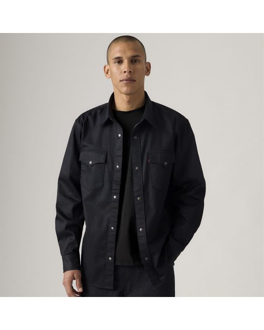 Levi's Black Long Sleeve Relaxed Fit Shirt for men