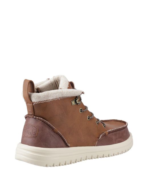 HeyDude Brown Bradley Tumbled Classic Boots for men