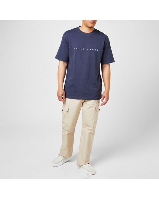 Daily Paper Blue Alias T Shirt for men
