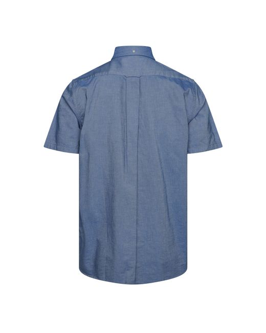 Gant Blue Reg Oxford Ss Shirt Milky Matcha for men