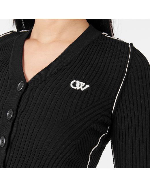 Off-White c/o Virgil Abloh Black Diagonal Stripe Knitted Top