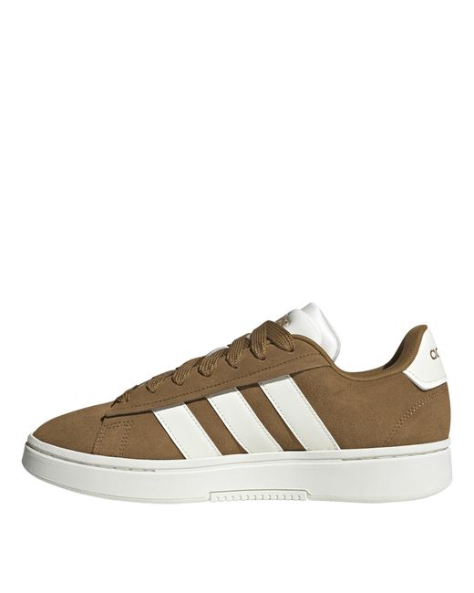 Adidas Brown Grand Court Alpha Low-Top Trainers for men