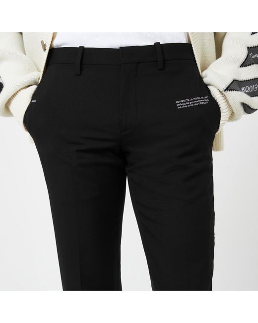 Off-White c/o Virgil Abloh Black Off Skinny Tailored Trousers for men