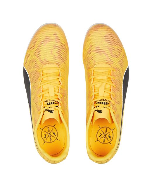 PUMA Yellow Evospeed Star 8 Track Running Spikes for men