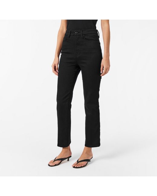 GOOD AMERICAN Black Nvr Fades Straight Leg Jeans