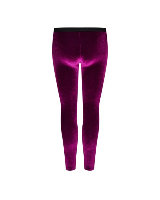 Tom Ford Purple Velour Signature Leggings