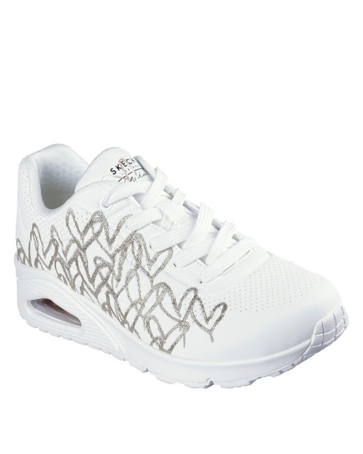 Skechers White Goldcrown Mylar Embroidery Low-Top Trainers