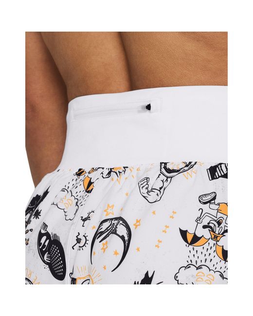 Under Armour White Performance Running Shorts