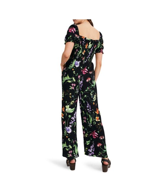 Phase Eight Black Zaylah Shirred Waist Jumpsuit