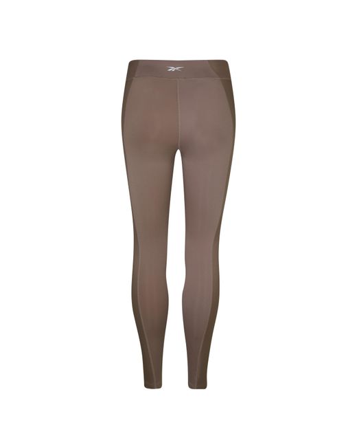 Reebok Brown Yoga High-Waisted Performance Rib Leggings