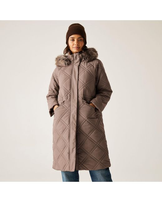 Regatta Brown Freyla Water Resistant Insulated Quilted Jacket