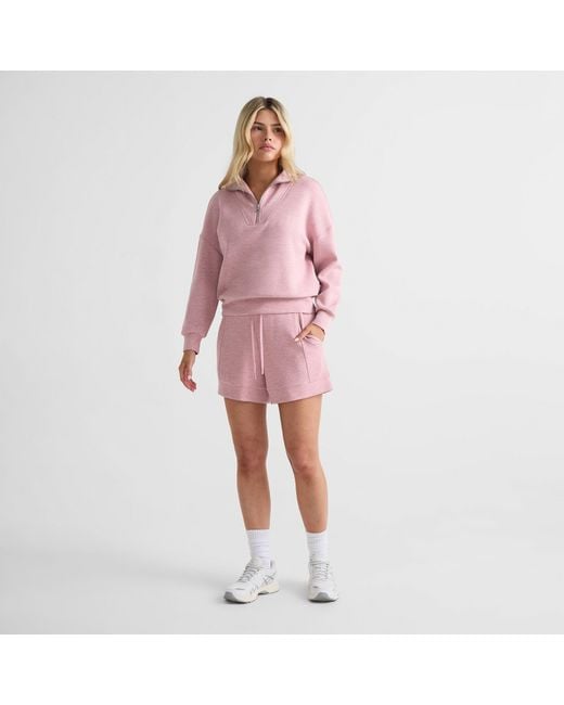 Varley Pink Hawley Half Zip Sweatshirt