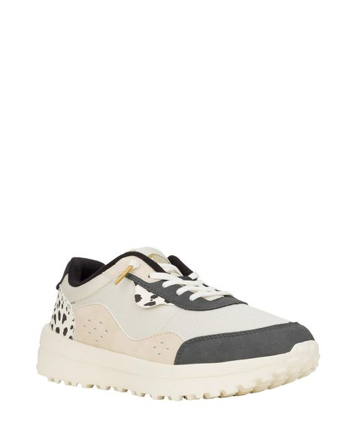 HeyDude White Hayden Shine Trainers