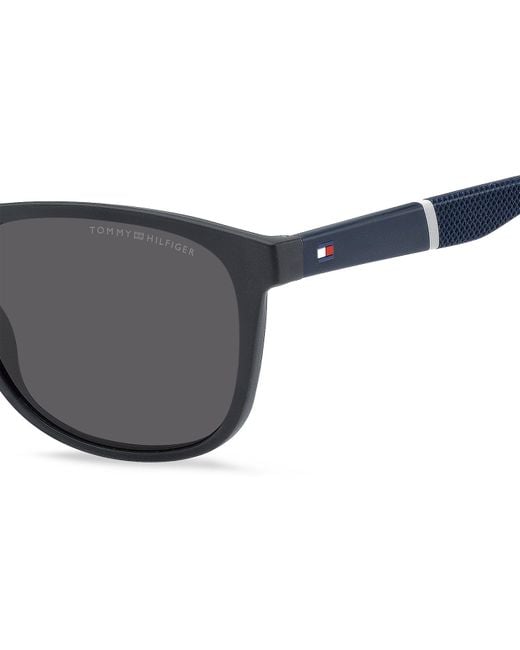 Tommy Hilfiger Black Round Sunglasses for men