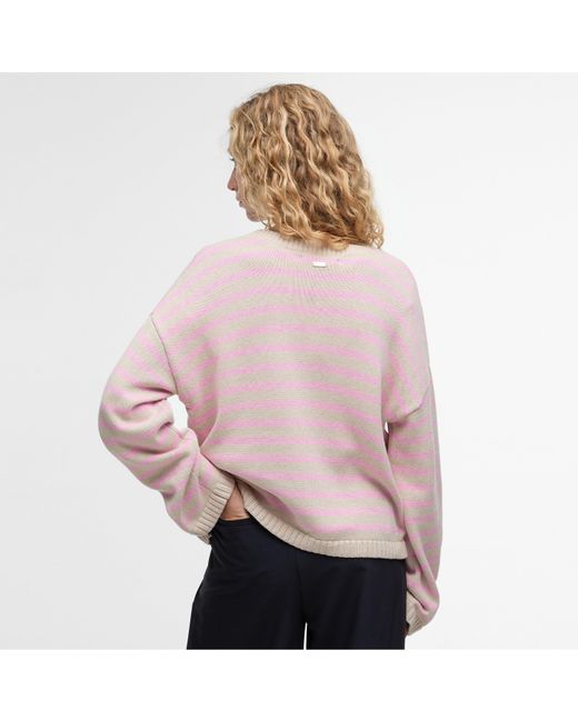 Barbour Pink Rosie Striped Jumper