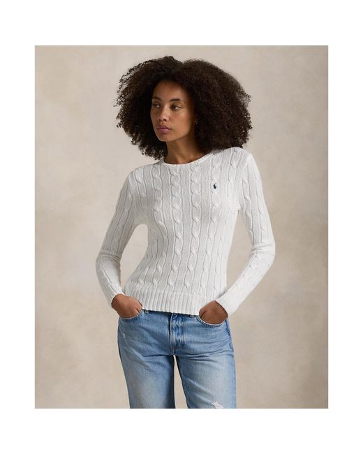 Polo Ralph Lauren Gray Cable-Knit Jumper