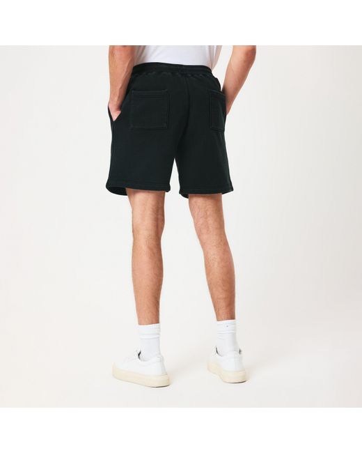 Cole Buxton Black Collegiate Fleece Jogger Shorts for men