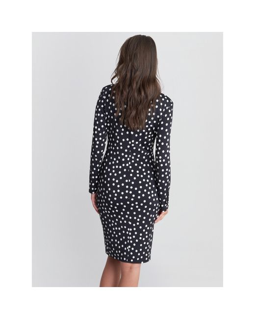 Gina Bacconi Black Fia Wrap Dress With Trim