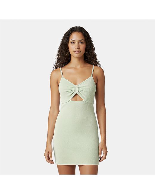 Jack Wills Green Ruched Front Mini Knitted Jumper Dress