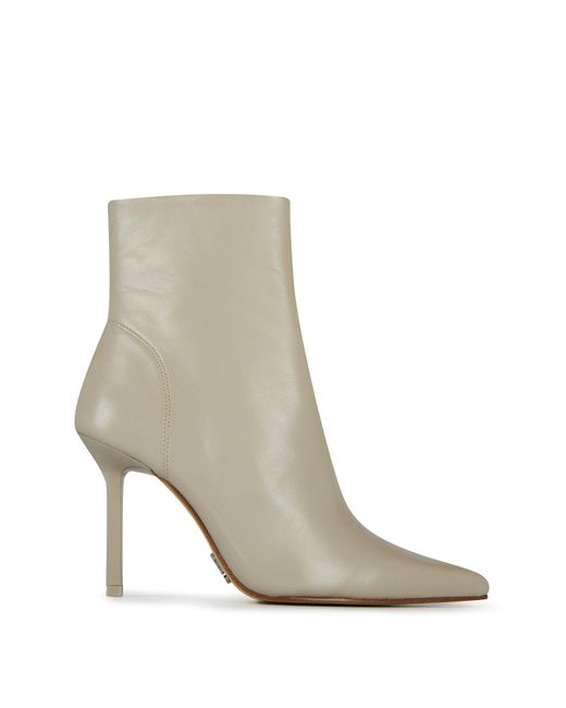 Steve Madden Gray Stiletto Heel Ankle Boots With Almond Toe